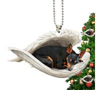 Décorations de Noël en forme d'animal, décorations d'animaux pour le sapin de Noël, sapin de Noël 2D en acrylique chien canard - Décoration de Noël décorative, intérieur de voiture pour les vacances