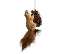 Décorations de Noël en forme d'animaux de la forêt à suspendre décorative | Décorations de Noël avec figurine d'écureuil pour l'hiver et les vacances festives Ferme Maison Intérieur