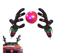 Décorations de Noël en forme de bois de rennes pour voitures, kit de décoration de voiture de Noël pour véhicules | Ensemble de voiture de renne de Noël pour , camion