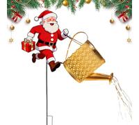 Décorations de Noël en forme de bouilloire, décorations de jardin rétro | Arrosoir décoration de Noël pour jardin, allée, patio, porche, paysage, rue, maman, grand-mère, anniversaire