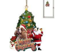 Décorations de Noël en forme de chien pour arbre 2D Animal Vacances mur de | Ornements de Noël à suspendre pour salon, maison, fête, vacances, lieu de travail, appartement, entrée, épaisseur 0,3 cm I
