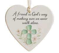 Décorations de Noël en forme de cœur | Artisanat en céramique, décoration d'amitié en forme de cœur - pour âme, sœurs, meilleurs amis, hommes, enseignants, famille, poignée de porte, bureau, lieu de