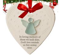 Décorations de Noël en forme de cœur, artisanat en céramique | Décoration de Noël en forme de cœur | pour âmes sœurs, meilleurs amis, femmes, hommes, enseignants, famille, poignée de porte, bureau