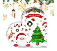 Décorations de Noël en forme de cœur - Décoration de Noël en forme de cœur, ornements de bureau en acrylique | Signes, décorations de Noël joyeuses, décoration de table, décoration pour l'intérieur