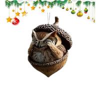 Décorations de Noël en forme de gland avec animaux