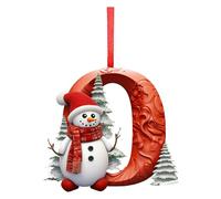 Décorations de Noël en Forme de Lettres, Ornement de Voiture et Bonhomme de Neige, Décor 2D Acrylique Pendentif Festif Pour Patio Extérieur Pelouse Intérieur Maison Chambre Couloir