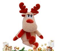 Décorations de Noël en Forme de Renne - en Peluche Douce De 50 Cm avec Une Écharpe Rouge - Renne en Peluche De Noël,pour L'Intérieur La Maison Le Salon Le Canapé Le Sol Les Les Amis La Famille
