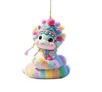 Décorations de Noël en forme de serpent, décorations en forme de serpent pour le Nouvel An - Décor de serpent à motif clair | Ornement en acrylique, décorations d'arbre de noël portables pour la décor