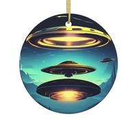 Décorations de Noël en forme de vaisseau spatial, décorations de sapin de Noël, cadeaux pour maman, idée cadeau unique, parfaites pour les fêtes de vacances, arbre, fenêtre, décoration murale