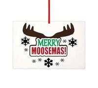 Décorations de Noël en forme d'élan - Pendentif amusant en acrylique Merry Moosemas - Décoration de sapin de Noël du Nouvel An 2024, ornements de Noël uniques pour couronnes d'arbre, sacs