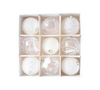 Décorations de Noël en métal galvanisé avec 9 motifs carrés avec boîte de rangement pour une utilisation organisée à la maison, au bureau ou lors d'événements