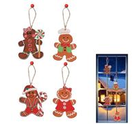 Décorations de Noël en pain d'épice, décorations en pain d'épice pour Noël | Pendentif arbre de Noël en pain d'épice | Décorations suspendues d'arbre au gingembre et fournitures de faveur, décoration