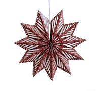 Décorations de Noël en papier origami à suspendre, conçues pour une ambiance festive, assemblage facile et rangement compact (40 cm, rouge)