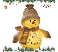 Décorations De Noël En Peluche Figurine Lumineuse Élan Bonhomme De Neige