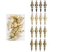 Décorations de Noël en plastique, design incurvé avec pointe longue, pendentifs de Noël colorés à suspendre pour événements, décoration de la maison, ornement de Noël en dentelle peinte