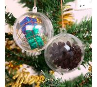 Décorations de Noël en plastique transparent, parfaitement conçues pour présenter de petits trésors à l'intérieur tout en améliorant votre décoration de vacances (12 cm)