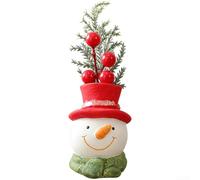 Décorations de Noël en résine par For Shengyuan avec bonhomme de neige 3D Père Noël ours avec design d'art moderne et influence européenne classique pour décoration festive (B)