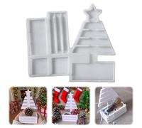 Décorations de Noël en silicone pour chambre à coucher - Étoile de plâtre - Chocolat (blanc, 20 x 20 cm)