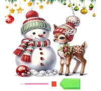 Décorations de Noël en strass 2D en acrylique à faire soi-même | Pendentifs de décoration de Noël | Pour les amateurs d'art, porte d'entrée, bureau, couronne, escalier, fenêtre, vacances, fête