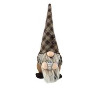 Décorations de Noël en tissu Figurine de nain de renne au nez rouge sans visage et décoration de bar à café (B, 37 x 11 cm)