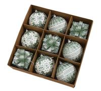 Décorations de Noël Ensemble de 9 décorations Noël incassables pour Sapin avec des Couleurs Rouge, Blanc, Argent, Vert, Bleu, Or et P Ink B Alls