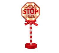 Décorations de Noël extérieures - Décoration de Noël - Décoration de Noël - Panneau de rue - Lumières décoratives en bois pour fenêtre de vacances - Atmosphère de bureau - Lumières LED colorées Santa
