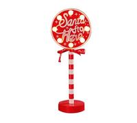 Décorations de Noël extérieures - Décoration de Noël - Décoration de Noël - Panneau de rue - Lumières décoratives en bois pour fenêtre de vacances - Atmosphère de bureau - Lumières LED colorées Santa