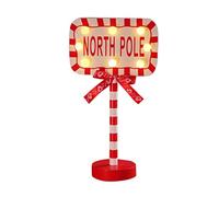 Décorations de Noël extérieures - Décoration de Noël - Décoration de Noël - Panneau de rue - Lumières décoratives en bois pour fenêtre de vacances - Atmosphère de bureau - Lumières LED colorées Santa