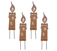 Décorations de Noël extérieures pour la maison - Piquets décoratifs en métal pour décoration de Noël, arbre de cour, panneaux pour jardin