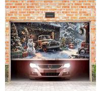Décorations de Noël Faites entrer votre garage dans la fête avec une énorme bannière de Noël de 470,2 x 208,3 cm. (A, A)