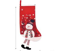 Décorations de Noël festives à suspendre sur le sapin avec une charmante construction en tissu sur le thème du Père Noël, bonshommes de neige, rennes pour une utilisation durable (bonhomme de neige)