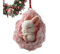 Décorations de Noël - Figurines à suspendre, breloque de décoration de taille 10,2 cm pour décoration de la maison festive, goutte d'arbre avec images imprimées vives, fournitures d'affichage