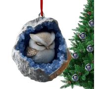 Décorations de Noël - Figurines à suspendre, breloque de décoration de taille 10,2 cm pour décoration de la maison festive, goutte d'arbre avec images imprimées vives, fournitures d'affichage