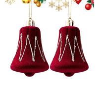 Décorations de Noël Floquées 2 Pièces Décoration Canne de Rouge | Cime pour Sapin de Noël Pour Fête Salon Bureau Présentoir Cheminée Encadrement Porte Intérieur Extérieur