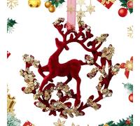 Décorations de Noël | Fournitures de fête en flocage rouge | Décoration d'intérieur pour mur, fenêtre, branches, entrée, cour, jardin, porche, terrasse, arrière-cour d'hiver