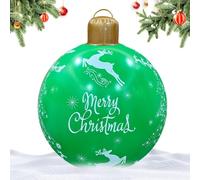 Décorations de Noël géantes 61 x 45,7 cm - Décorations de fête amusantes et | Boules de Noël géantes gonflables pour cour, jardin, allée, paysage, porche, porte d'entrée, patio, parc