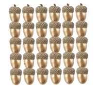 Décorations de Noël, Glands pour décorations 30 pièces Glands artificiels dorés avec Capuchon de Gland Naturel pour l'artisanat Bricolage, décoration Table d'automne Noël Cuisine à la mai