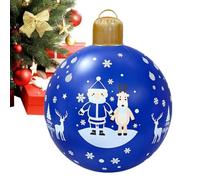 Décorations de Noël gonflables 61 x 46 cm | Grandes boules de Noël d'extérieur pour cour, jardin, terrasse, pelouse, paysage, fête, vacances, festival
