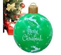 Décorations de Noël gonflables amusantes 61 x 47 cm | Grandes boules de Noël d'extérieur pour cour, pelouse, chemin, paysage, porte d'entrée, parc, fête, vacances, festival
