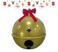 Décorations de Noël gonflables - Cloche de 58,4 cm avec nœud - Clochette de Noël géante gonflable | Pour extérieur, allée, paysage, décoration de fête, arbre, porte d'entrée, salon, bureau