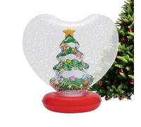 Décorations de Noël gonflables - Décoration de Noël lumineuse en forme de cœur avec figurine à l'intérieur - Télécommande - Boule soufflée de vacances pour extérieur, cour, piscine, pelouse, porche