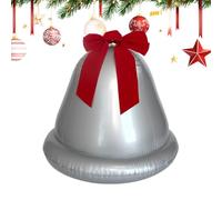 Décorations de Noël Gonflables | Grande Cloche De Noël en PVC avec Noeud,Décorations Fête Maison Intérieur Extérieur,pour Fêtes de Fin d'Année