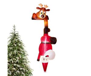 Décorations de Noël Gonflables Père Noël Grimpeur Ornements Lumineux LED | Décorations d'extérieur gonflables de 2,4 m pour intérieur arrière-cour patio pelouse hall balcon