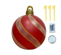 Décorations De Noël Gonflables pour Jardin D'Extérieur 61 Cm | Boule Ornement De Noël Extérieur avec Éclairage | 16 Couleurs Télécommande pour Entrée Jardin Piscine Fenêtre