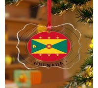 Décorations de Noël Grenade Drapeaux de pays nationaux Marin Voilier Décoratif Souvenir Décoratif Disque Acrylique Transparent Drapeau des pays du Monde Souvenir International pour Décoration de Sapin