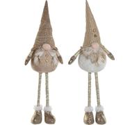 Décorations de Noël Home ESPRIT Blanc Beige Nain 30 x 20 x 58 cm (2 pièces)