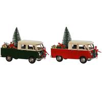 Décorations de Noël home esprit rouge vert 26,5 x 12 x 19 cm (2 pièces)