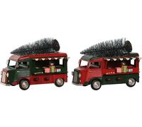 Décorations de Noël home esprit rouge vert 26 x 14,5 x 20 cm (2 pièces)