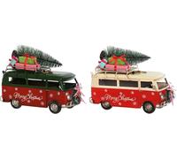 Décorations de Noël Home ESPRIT rouge vert 27 x 12 x 20 cm (2 pièces)