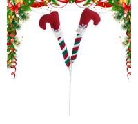 Décorations de Noël | Jambe Décorative pour Accessoires de Jouet | Ornement de Cime de Sapin de Noël en Jambe Peluche,Pour Une Utilisation En Intérieur Et En Extérieur Pour La Fête La Maison La Chemin